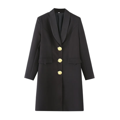 Elegant blazer jacket for ladies with decorative buttons Chic and Style