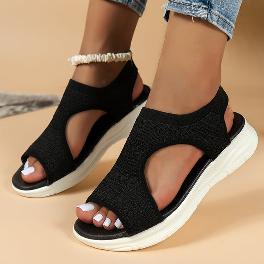 Sandales confort stretch en tricot Chic und Stil pour femmes