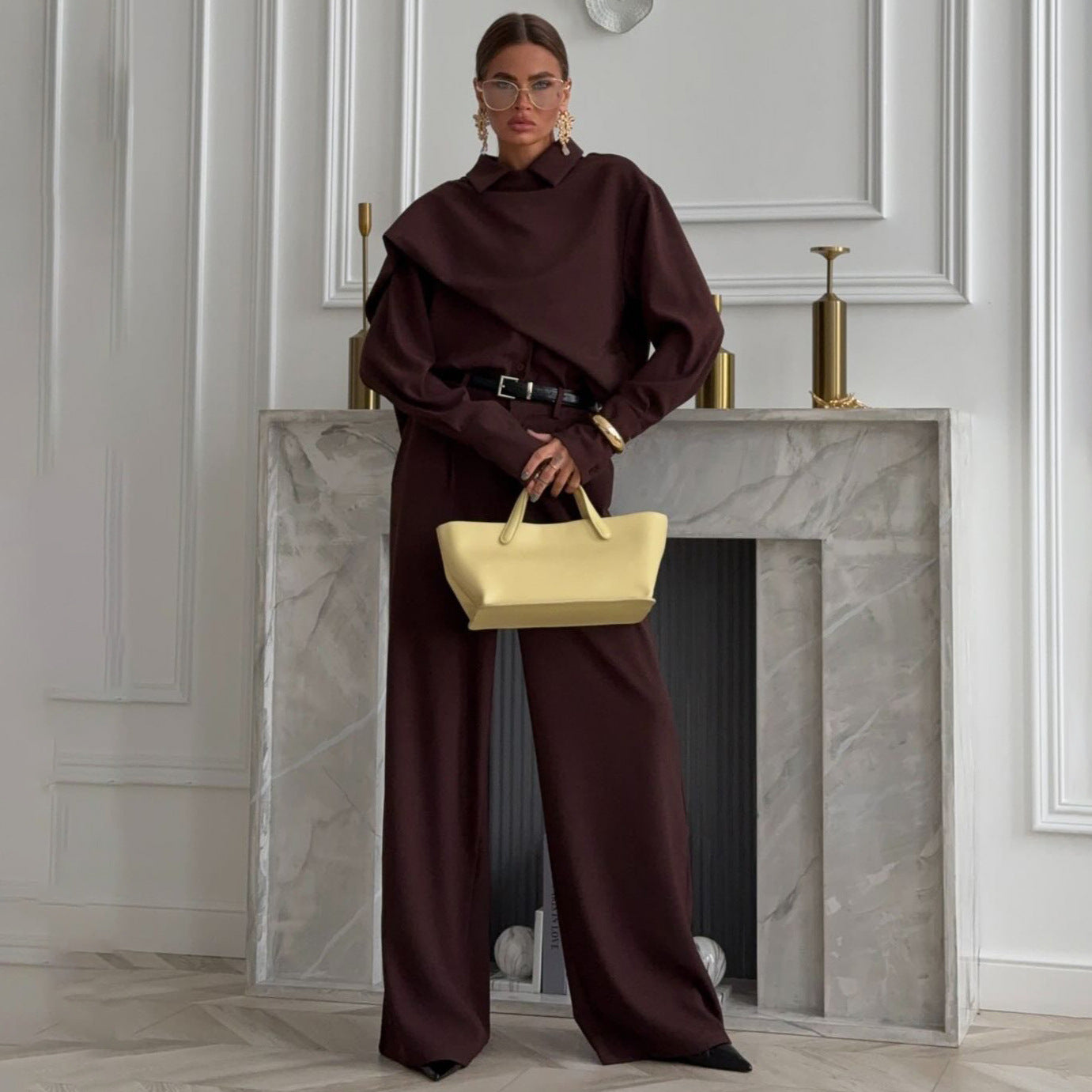 Dames Élégant et décontracté Combinaison avec détails de ceinture Chic und Stil