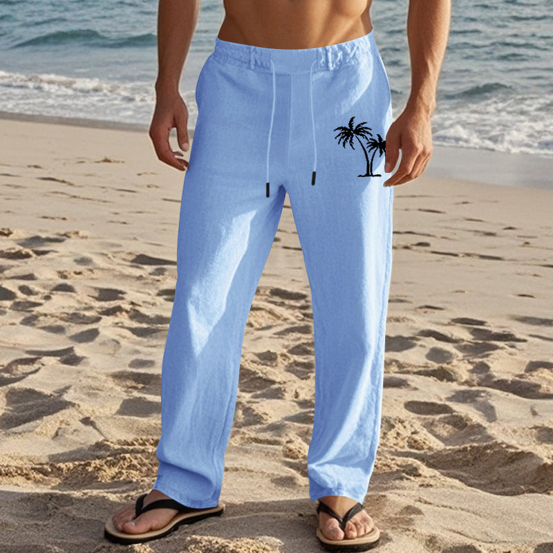 Casual beach pants for men with elastic waistband and practical pockets Chic and Style