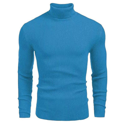 Pullover with turtleneck for men with textured ribbing pattern Chic and Style