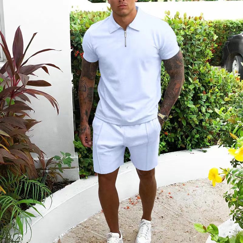Hommes Ensemble de polo et de shorts de loisirs confortable Chic und Stil
