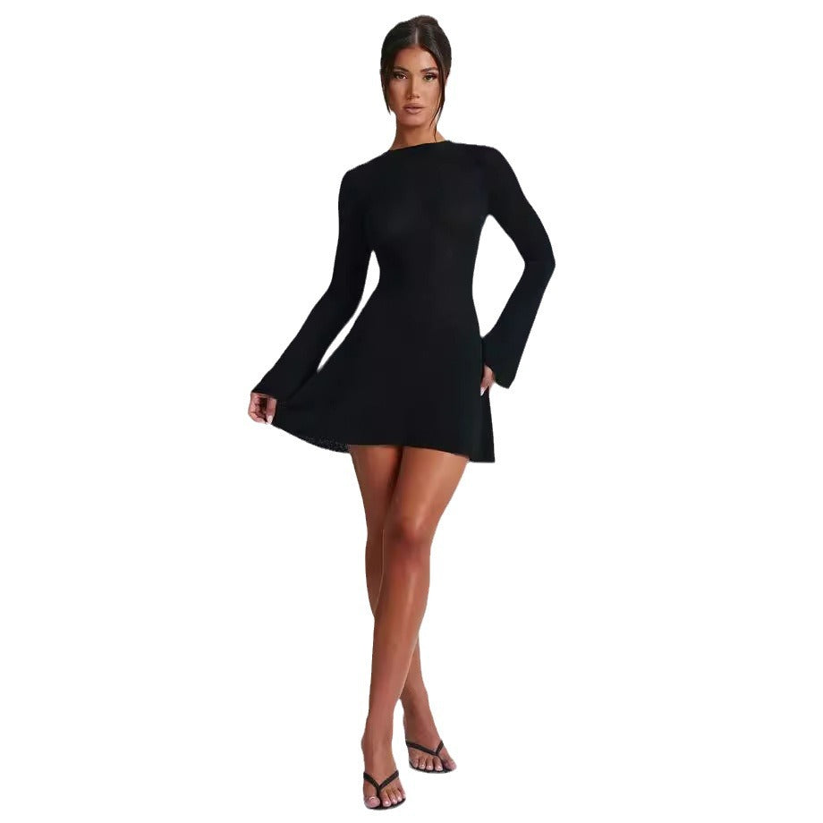 Robe en tricot pour femmes à coupe ample et manches longues Chic und Stil