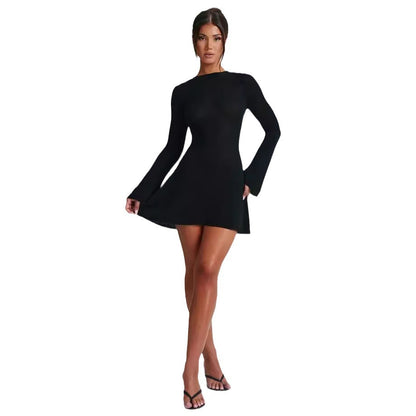 Robe en tricot pour femmes à coupe ample et manches longues Chic und Stil