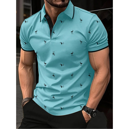 Polo-shirt imprimé de loisirs pour hommes Chic und Stil