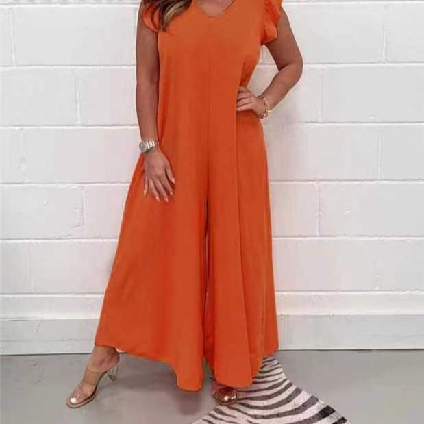 Dames combinaison ample avec décolleté en V Chic und Stil