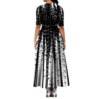 Femmes Robe Maxi Élégante avec un motif accrocheur et des poches pratiques Chic und Stil