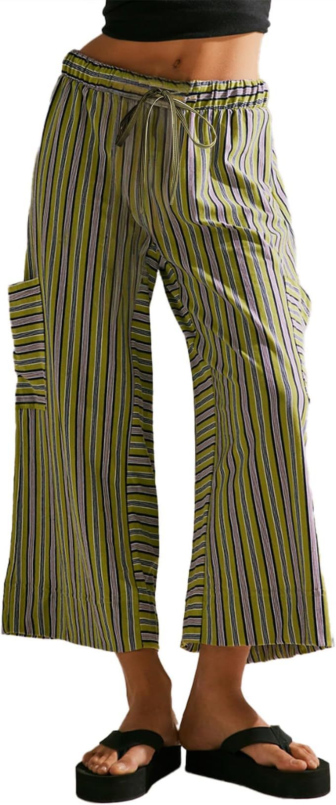 Chic and Style Women's Striped Wide Pants