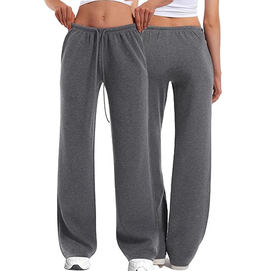 Loose sports pants for women with elastic waistband and side pockets Chic und Stil