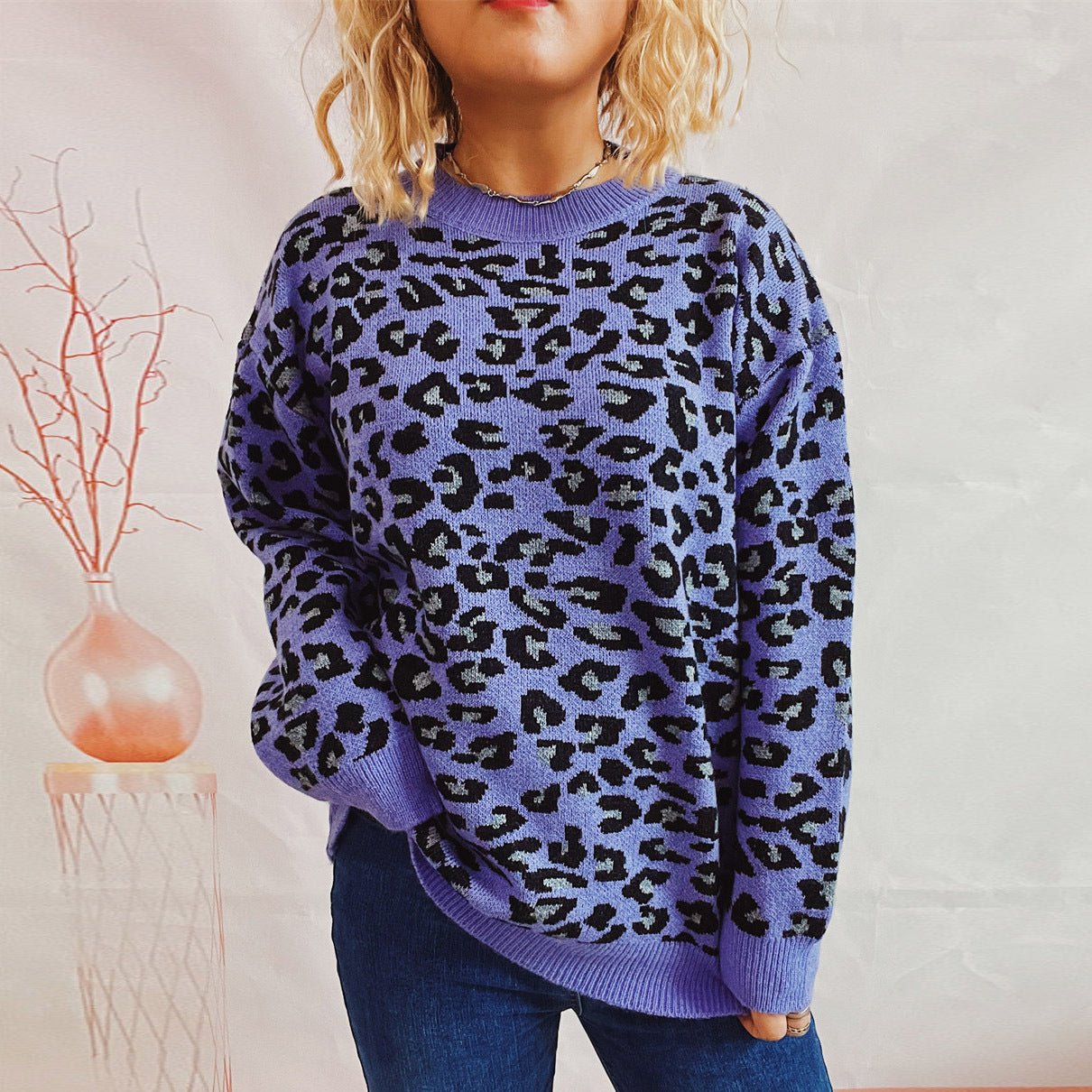 Pull féminin décontracté avec motif animalier Chic und Stil