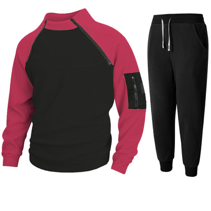 Functional sweater for men with high collar and edges Chic und Stil