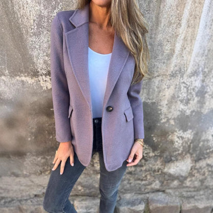 Dames élégant manteau en laine à coupe ajustée Chic und Stil