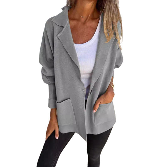 Blazer oversize à coupe décontractée pour femme Chic und Stil
