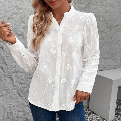 Chemisier femme avec broderie fine Chic und Stil