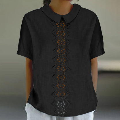 Blouse à manches courtes pour femmes avec empiècement en dentelle Chic und Stil
