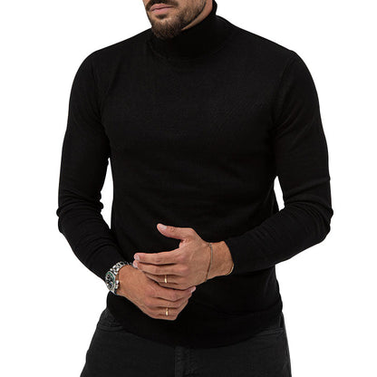 Pull-over élégant pour hommes avec col roulé en matériau doux Chic und Stil