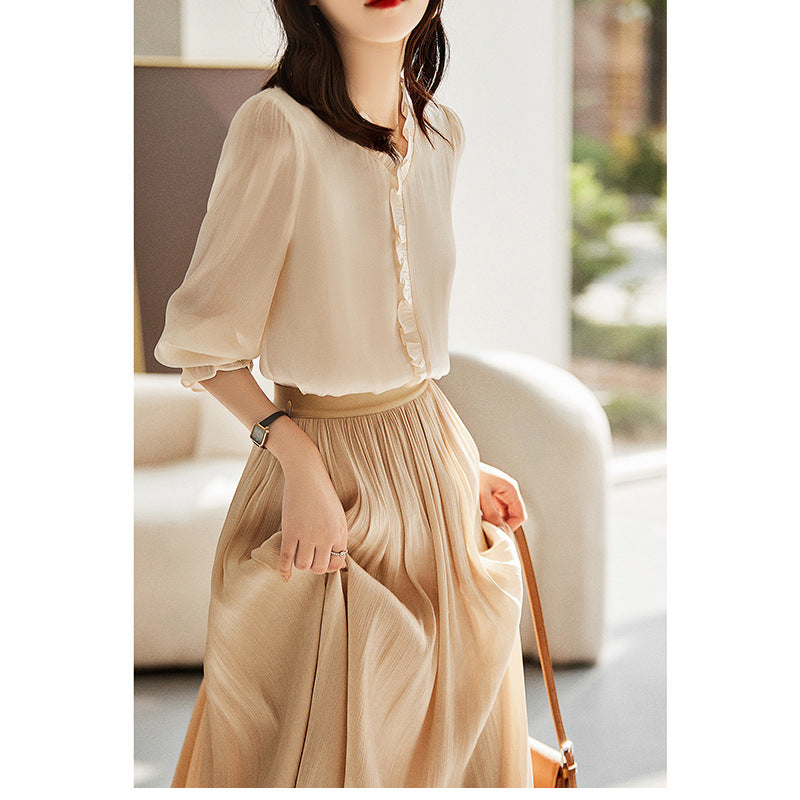 Blouse à manches volantées Chic und Stil