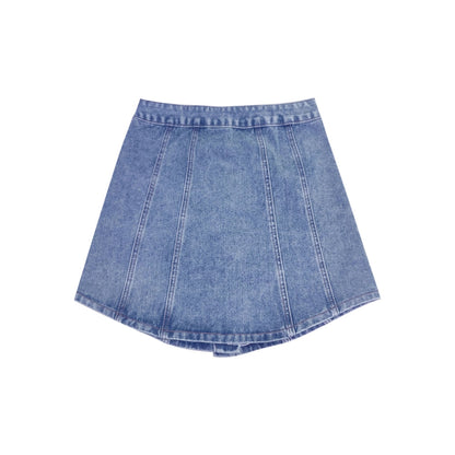 Jupe en jean pour femmes avec détail bouton et ourlet évasé Chic und Stil