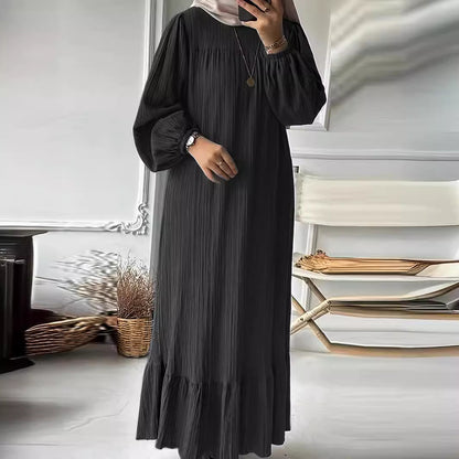 Robe maxi pour dames en mélange de coton léger Chic und Stil