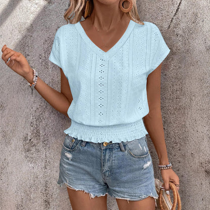 Chemisier à col en V en dentelle pour femmes Chic und Stil