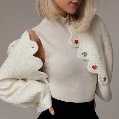 Dames elegante structure jacket met gekleurde knopen Chic und Stil