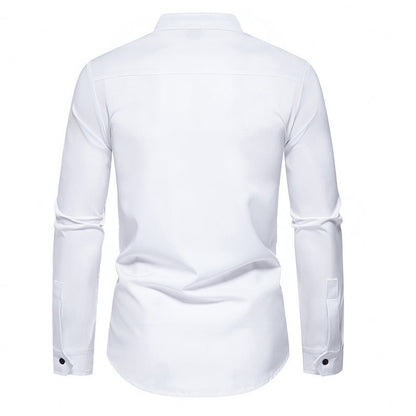 Chemise à manches longues pour hommes avec un design de bouton moderne Chic und Stil