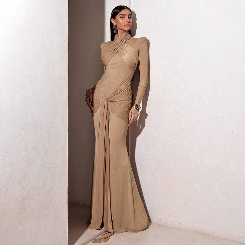 Robe de soirée élégante et ajustée pour femmes avec un design de drapés raffiné Chic und Stil