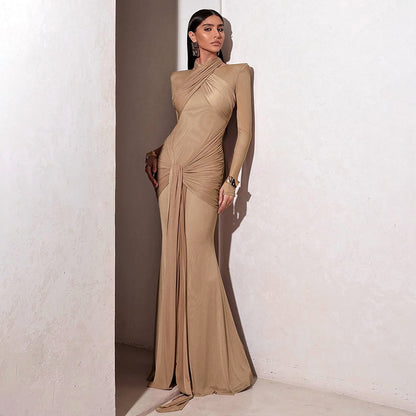 Robe de soirée élégante et ajustée pour femmes avec un design de drapés raffiné Chic und Stil