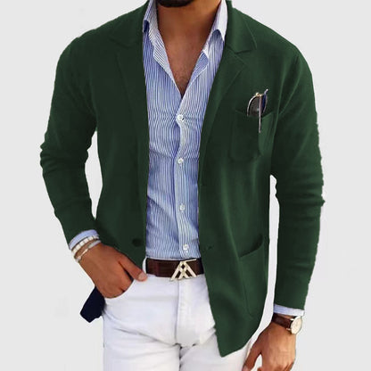 Blazer tricot décontracté pour hommes avec des détails modernes Chic und Stil
