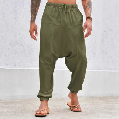 Casual harem pants for men with elastic waist and side pockets Chic and Style