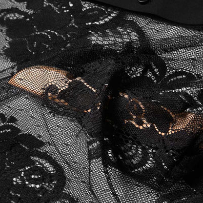 Blouse transparente pour dames avec motif floral en dentelle Chic und Stil