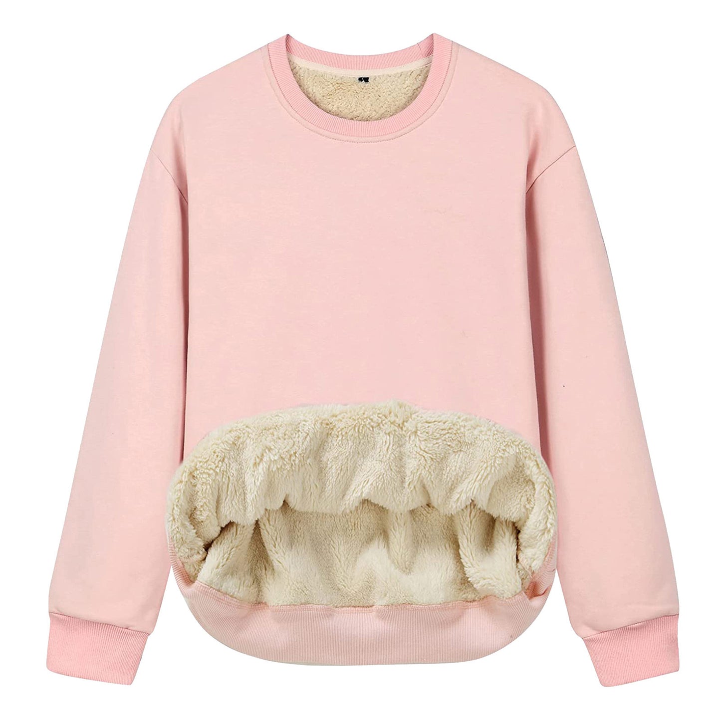 Ladies Oversized Cozy Pullover with Fleece Lining Chic and Style