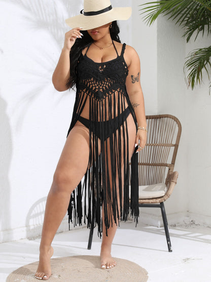 Dames crochet franges couvre-épaule plage Chic und Stil
