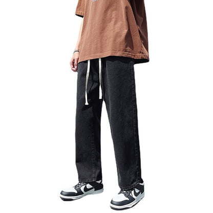 Casual men's pants with adjustable drawstring and loose fit Chic und Stil