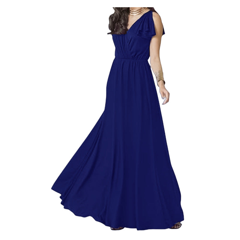 Robe maxi pour femmes avec de jolis volants et une taille élastique Chic und Stil