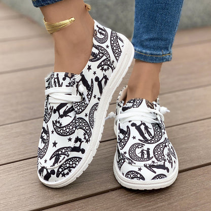 Chaussures de loisirs pour femmes avec un design graphique unique et une semelle en caoutchouc confortable Chic und Stil