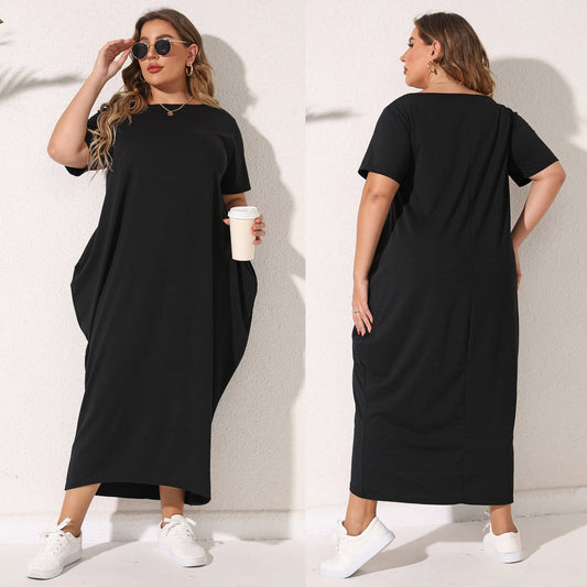 Femmes Grande Taille Robe Maxi Décontractée Chic und Stil