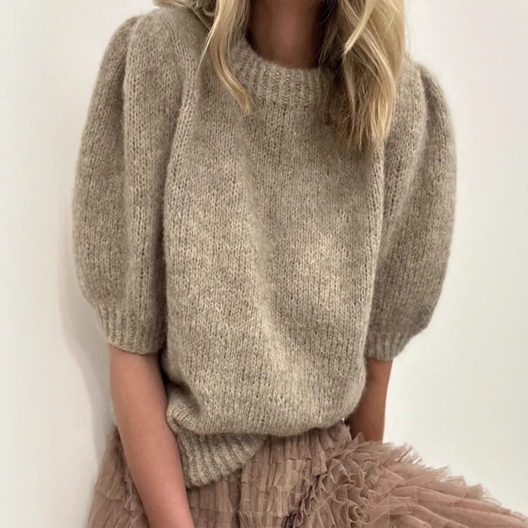 Pull femme avec manches bouffantes et tricot doux Chic und Stil