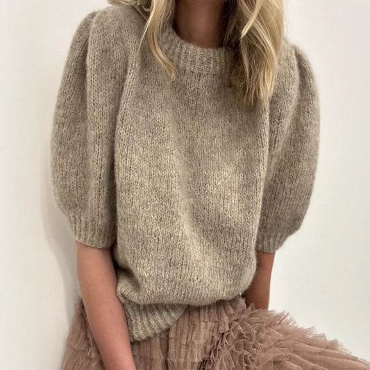 Pull femme avec manches bouffantes et tricot doux Chic und Stil