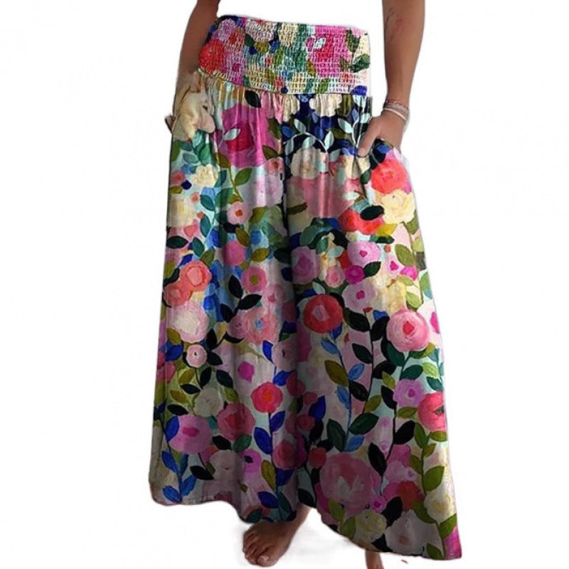 Wide airy pants for women with elastic waist and pockets Chic and Style