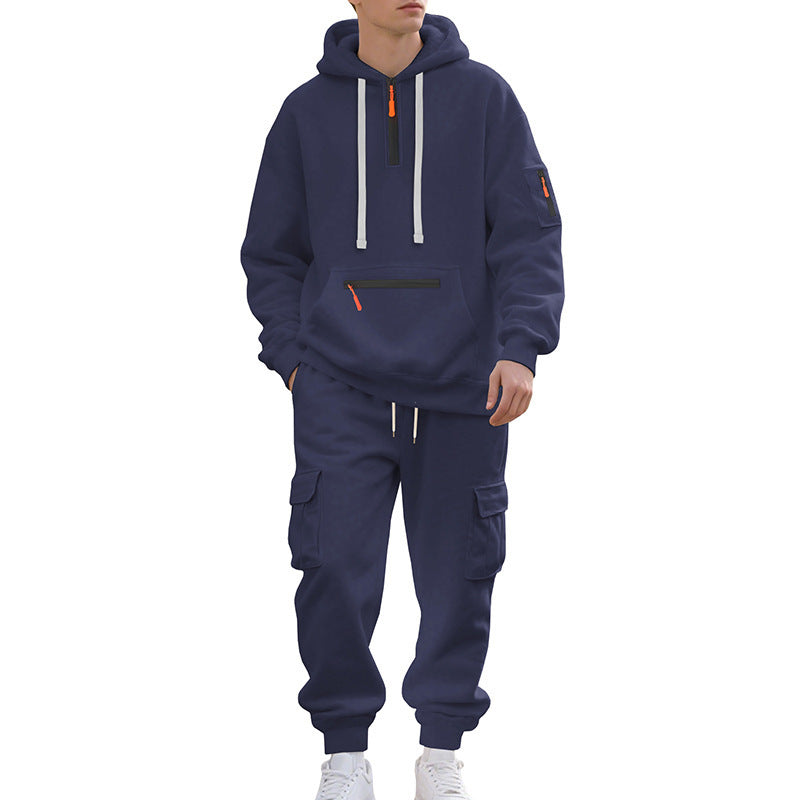 Men's sporty hoodie and cargo pants set Chic and Style