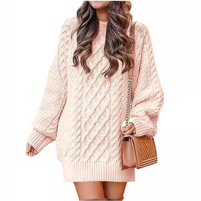Femme Grand pull en tricot à motif torsadé et coupe décontractée Chic und Stil