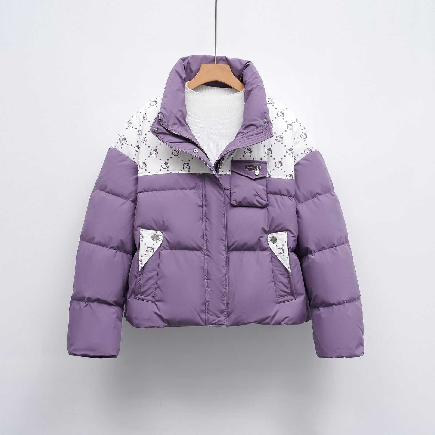 Dame doudoune avec col montant et motif tendance Chic und Stil