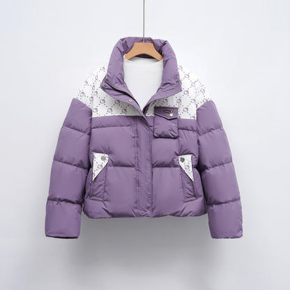 Dame doudoune avec col montant et motif tendance Chic und Stil