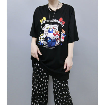 T-shirt graphique surdimensionné pour femmes Chic und Stil