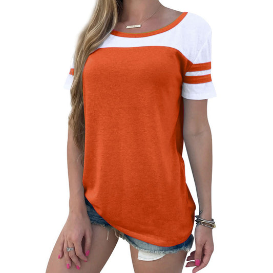 T-shirt de sport pour femmes avec un bloc de couleur moderne et une coupe décontractée Chic und Stil