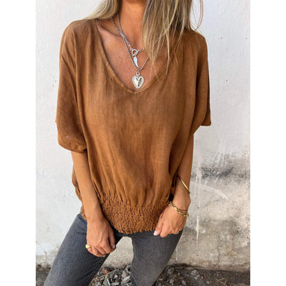 Dame haut décontracté avec ourlet élastique Chic und Stil