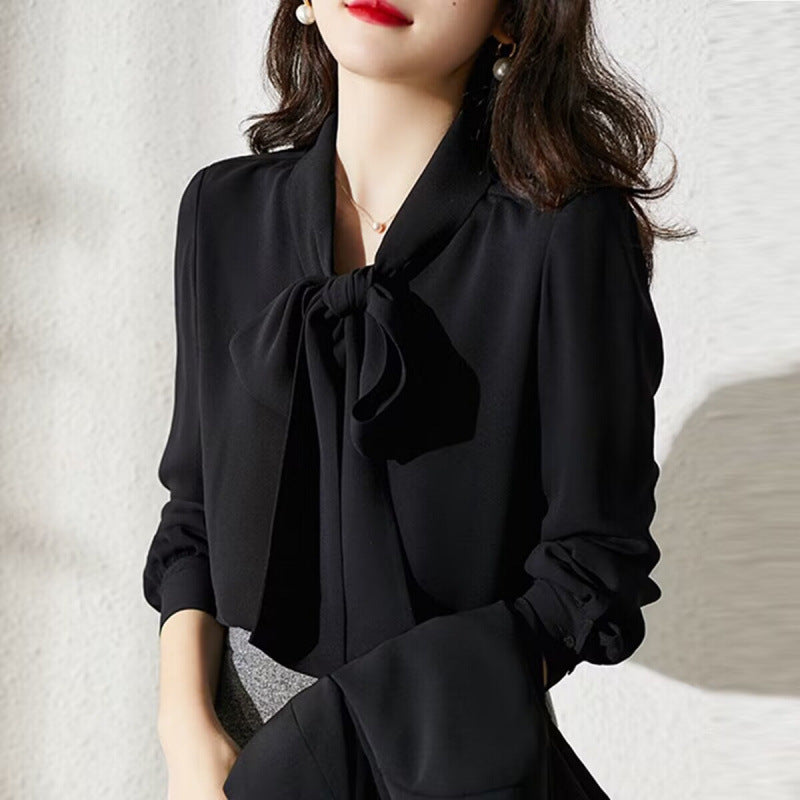 Dames Élégante blouse à nœud Chic und Stil