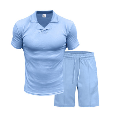 Ensemble sportif pour hommes à manches courtes avec coupe confortable et shorts élastiques Chic und Stil