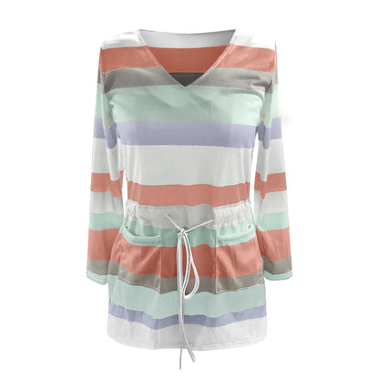 Robe shift à blocs de couleur pour femmes avec taille réglable Chic und Stil